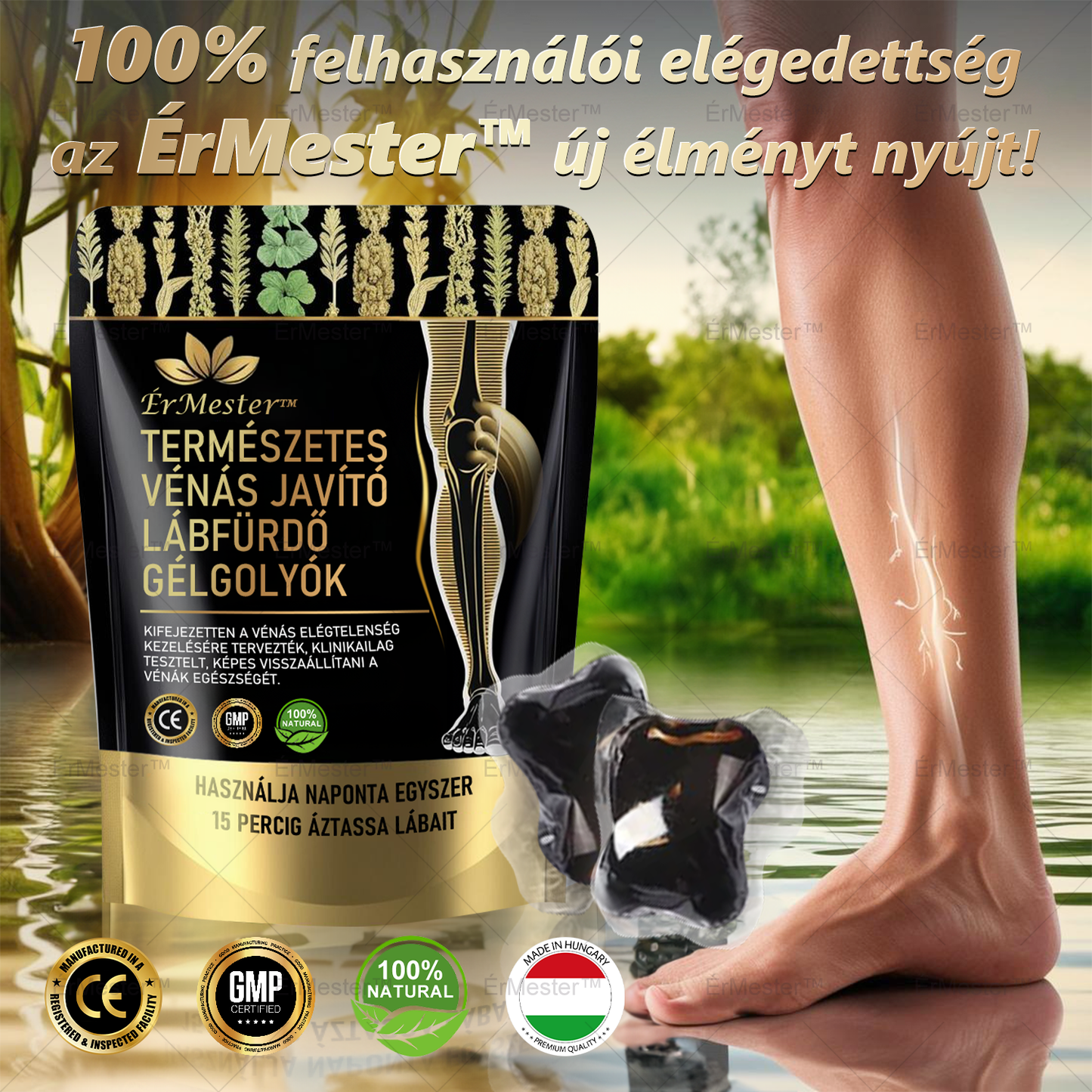🏆 ÉrMester™ Természetes Vénás Javító Lábfürdő Gélgolyók